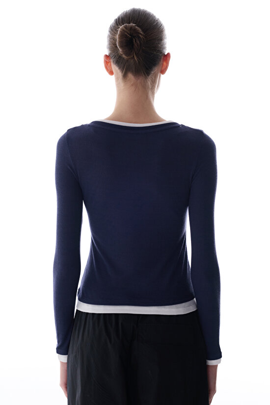 Navy Basic Layer Top - 5