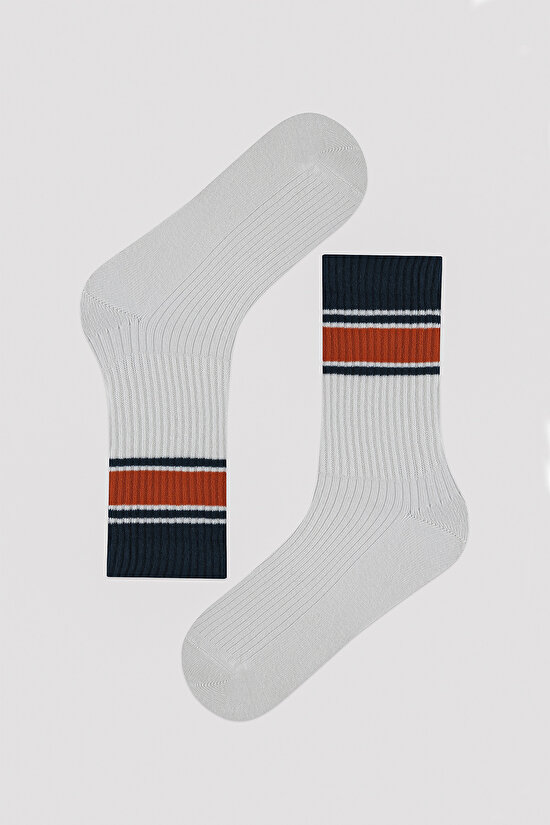 Erkek Beyaz 2li Soket Çorap - 3