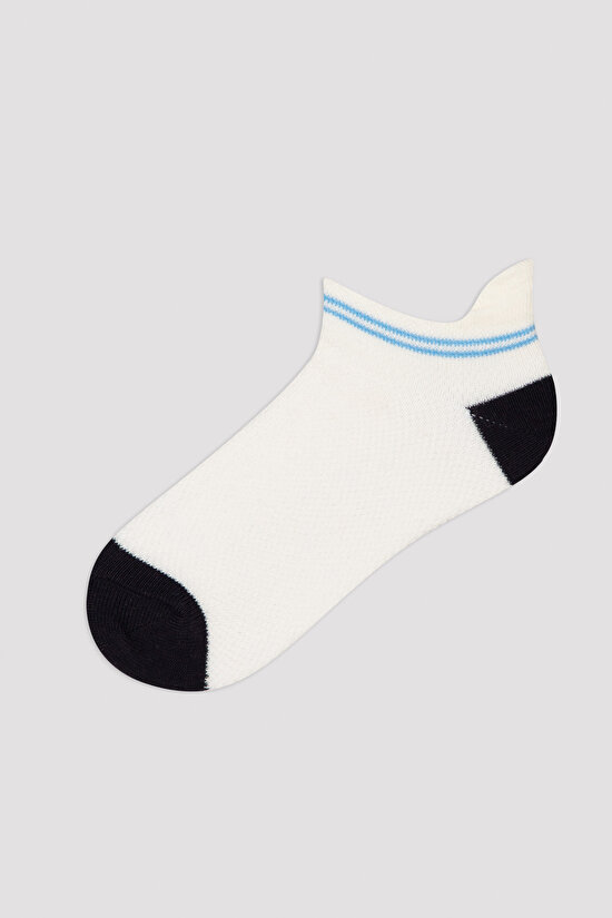 Erkek Çocuk Simple Mavi 3lü Patik Çorap - 2