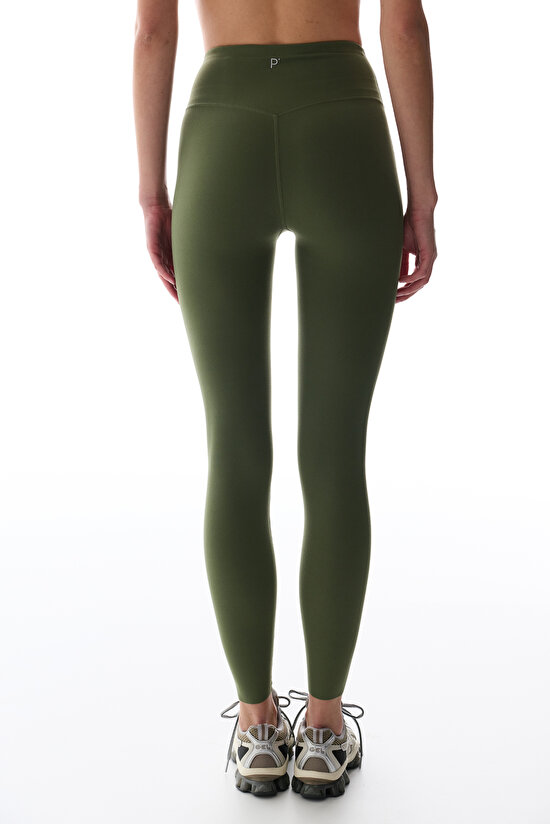 LYCRA Koyu Yeşil Cream Hafif Destek Yüksek Bel Light Soft Tayt - 3