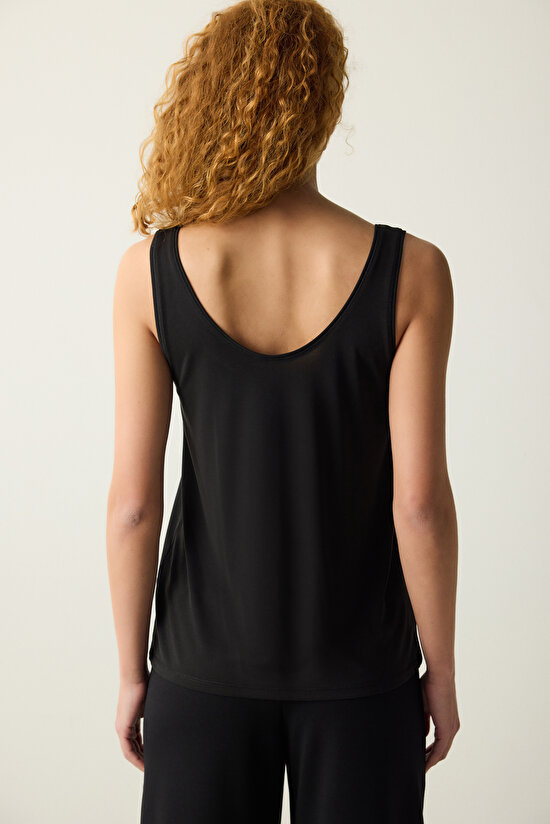 Modal Black T-Shirt - 6
