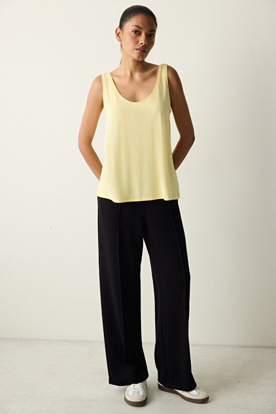 Modal Pastel Yellow T-Shirt - 4