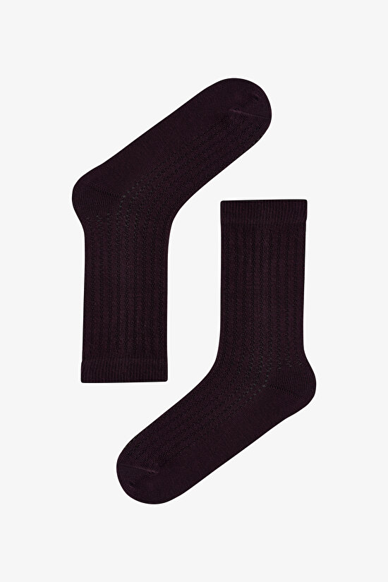 Rose Vintage Lines Striped Cotton Jacquard 2 Pack Ankle Socks - 3