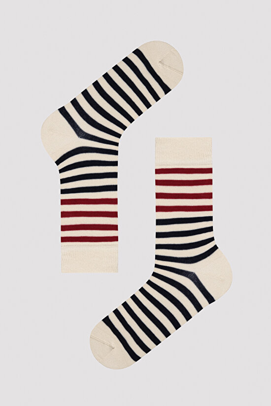 Men Color Striped 3in1 Socket Socks - 2