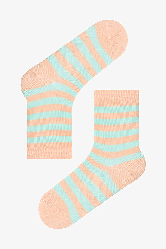 Renkli Kız Çocuk Fast Cat 3'lü Soket Çorap - 2