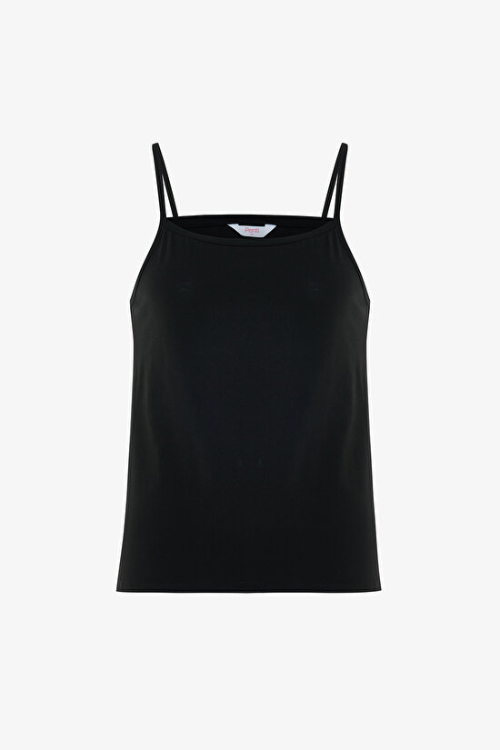 Askılı Siyah Basic Atlet - 7