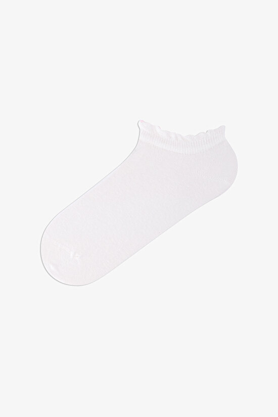 5 Çift Burun Dikişsiz Pamuklu Renkli Simli Çizgi Desenli Patik Çorap - 6