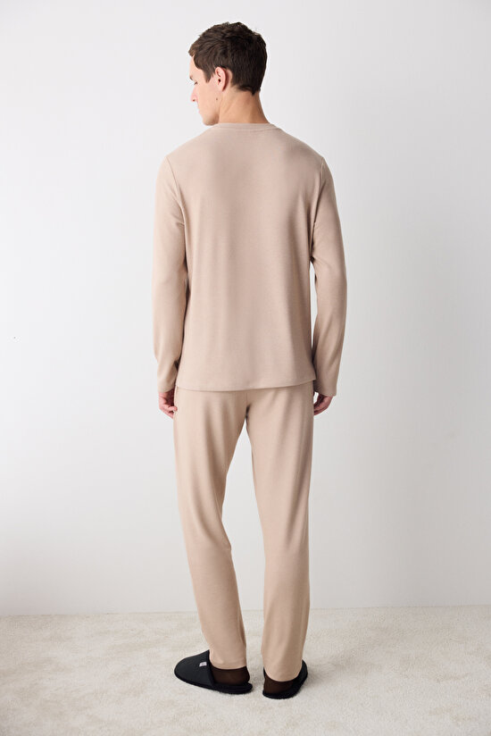 Cosy Bej Pantolon Pijama Takımı - 5