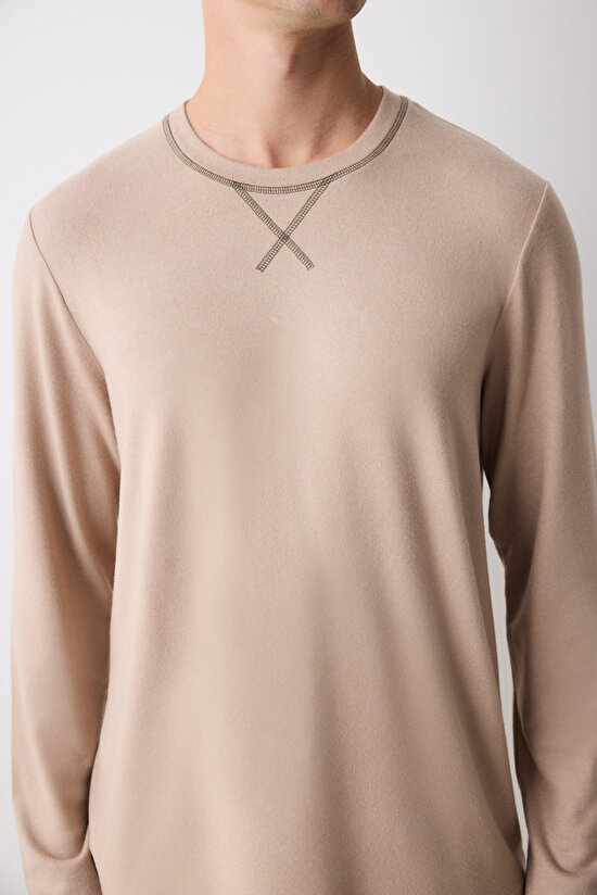 Cosy Bej Pantolon Pijama Takımı - 6