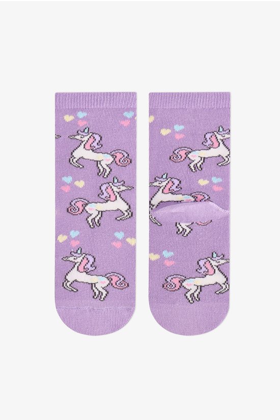 Kız Çocuk Pembe Unicorn Pamuklu 4 Çift Soket Çorap - 2