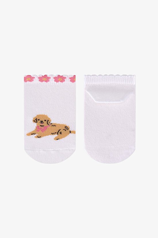 Kız Çocuk Flower Puppy 2 'lü Patik Çorap - 2