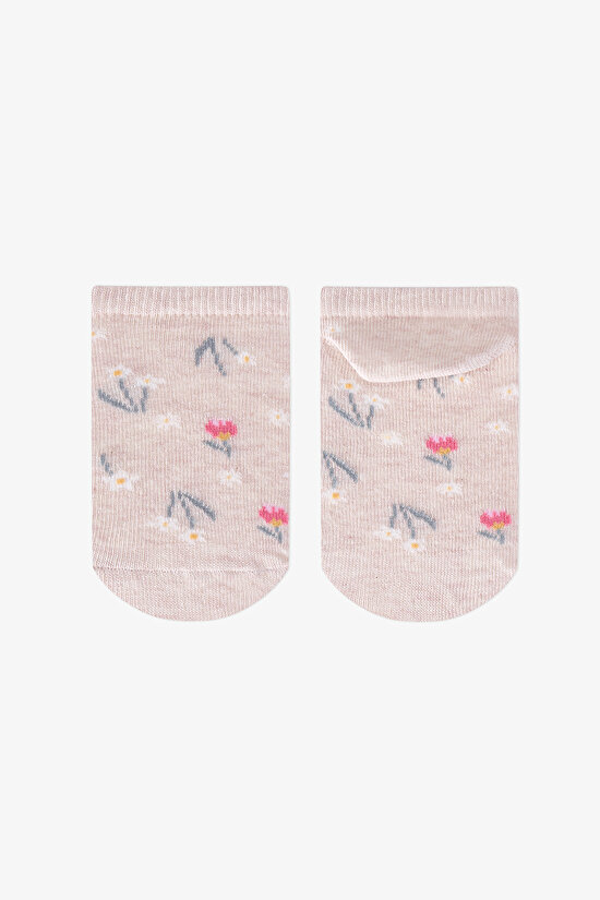 Kız Çocuk Flower Puppy 2 'lü Patik Çorap - 3