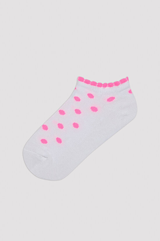 Girls Neon Dotted 3in1 Liner Socks - 3
