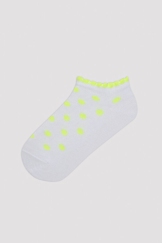 Girls Neon Dotted 3in1 Liner Socks - 4