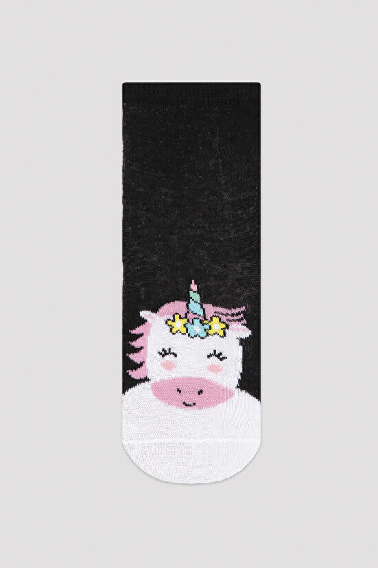 Kız Çocuk Pinky Panda Desenli Soket Çorap - 2