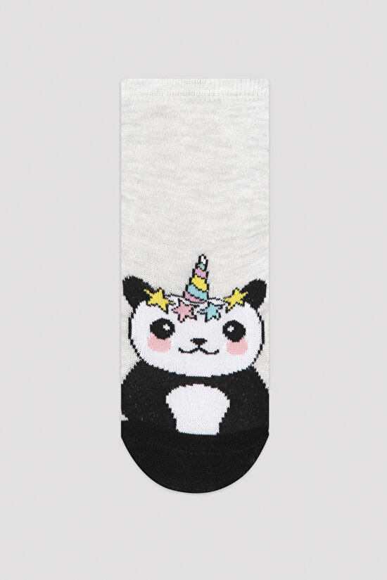Kız Çocuk Pinky Panda Desenli Soket Çorap - 3