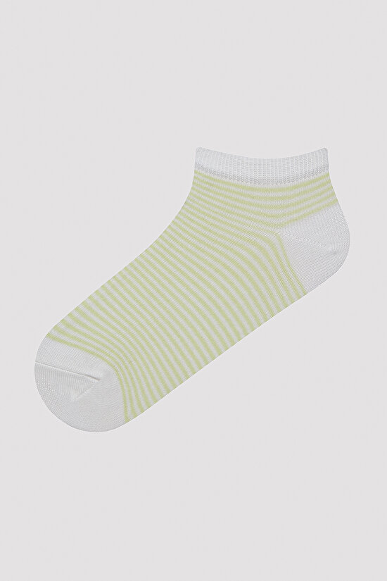 Multicolored Stripe Çok Renkli 5li Patik Çorap - 2