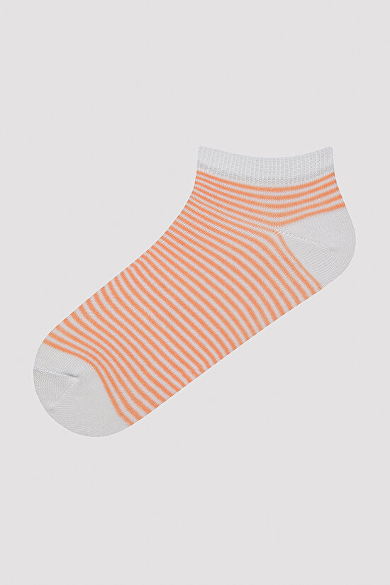 Multicolored Stripe Çok Renkli 5li Patik Çorap - 3