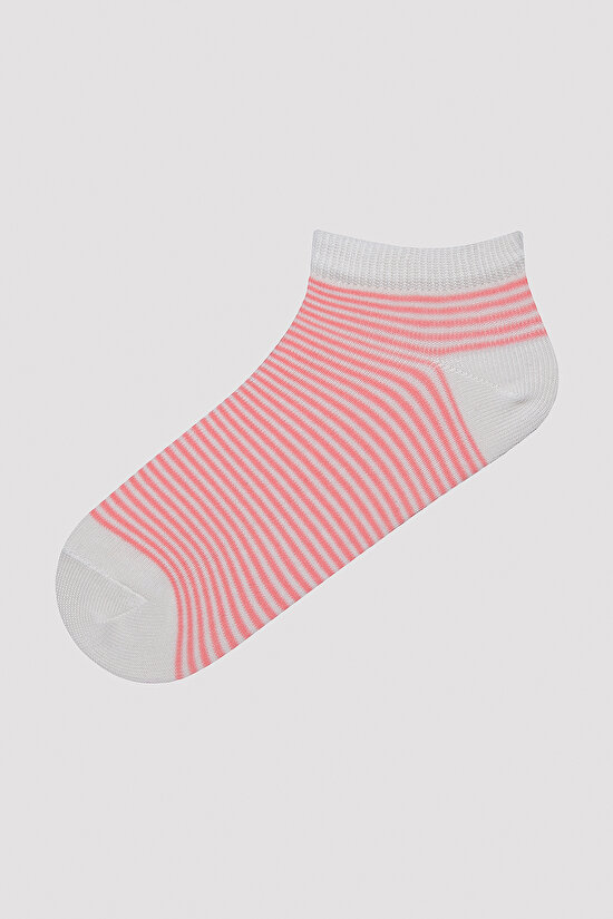 Multicolored Stripe Çok Renkli 5li Patik Çorap - 4