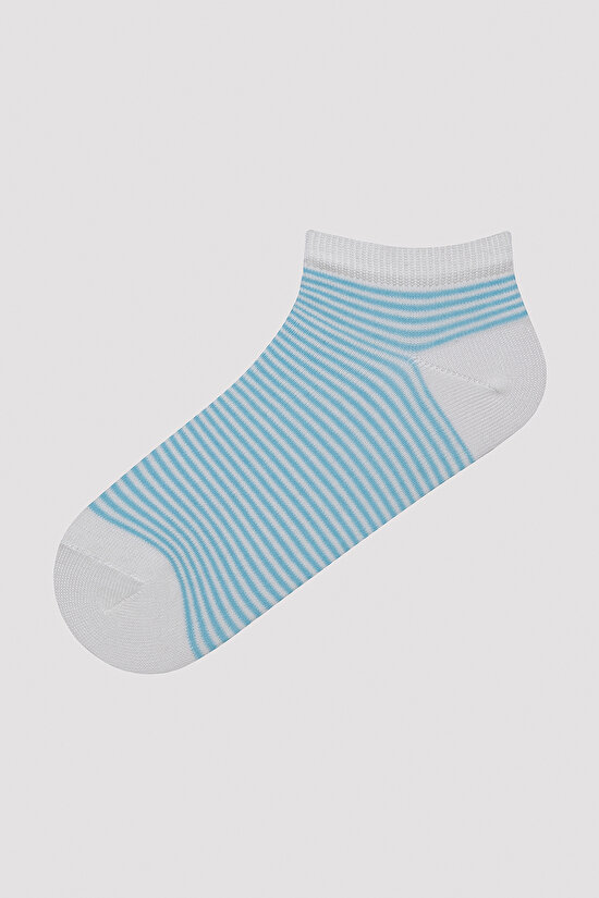 Multicolored Stripe Çok Renkli 5li Patik Çorap - 5