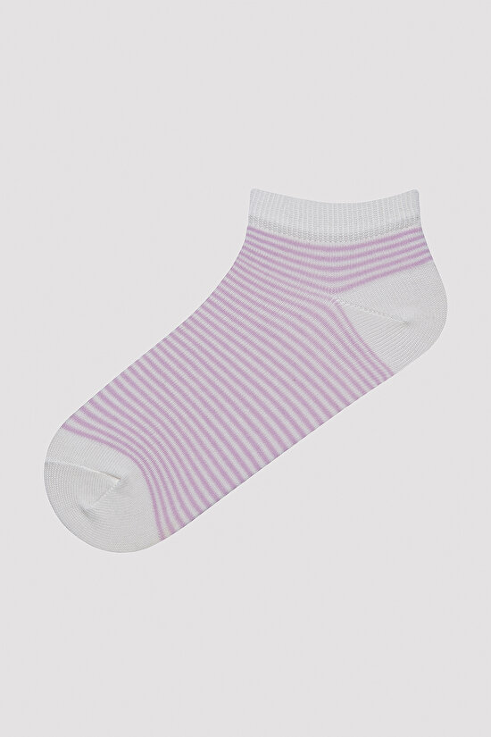 Multicolored Stripe Çok Renkli 5li Patik Çorap - 6