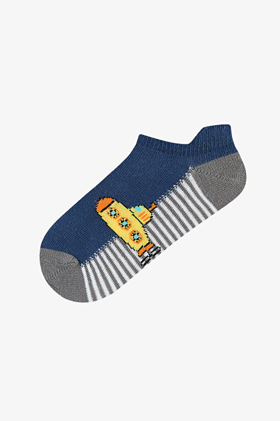 Boys Under Sea Multi Colour 4in1 Liner Socks Boys Under Sea Multi Colour 4in1 Liner Socks - 4