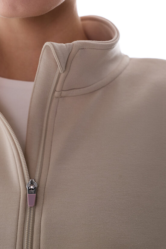 Light Lilac Silky Feel Color Block Sweatshirt - 6