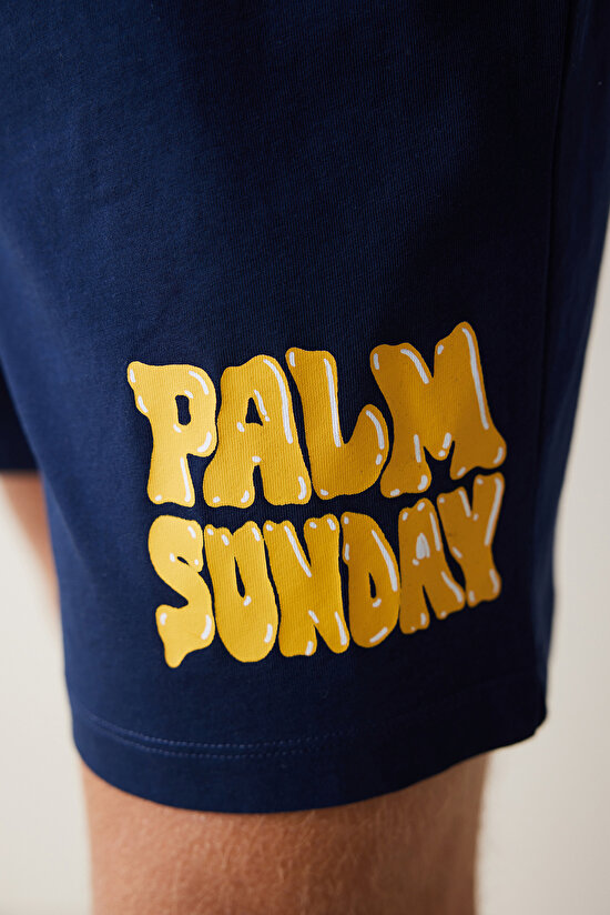 Palm Açık Mavi Şortlu Pijama Takımı - 5