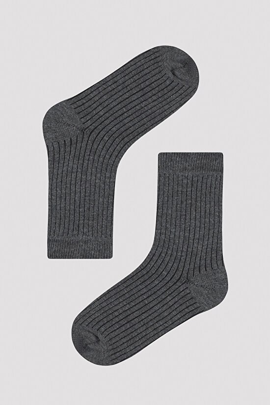Erkek Çocuk Basic Çizgili 4 lü Soket Çorap - 5