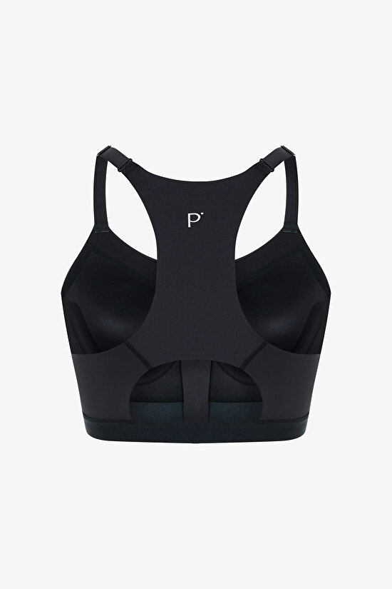 Siyah Yüksek Destekli Fermuarlı Premium Spor Sütyeni Siyah Yüksek Destekli Fermuarlı Premium Spor Sütyeni - 10