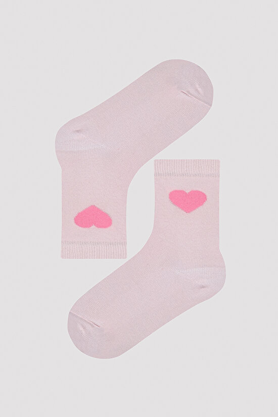 Kız Çocuk Colorful Heart 2li Soket Çorap - 3