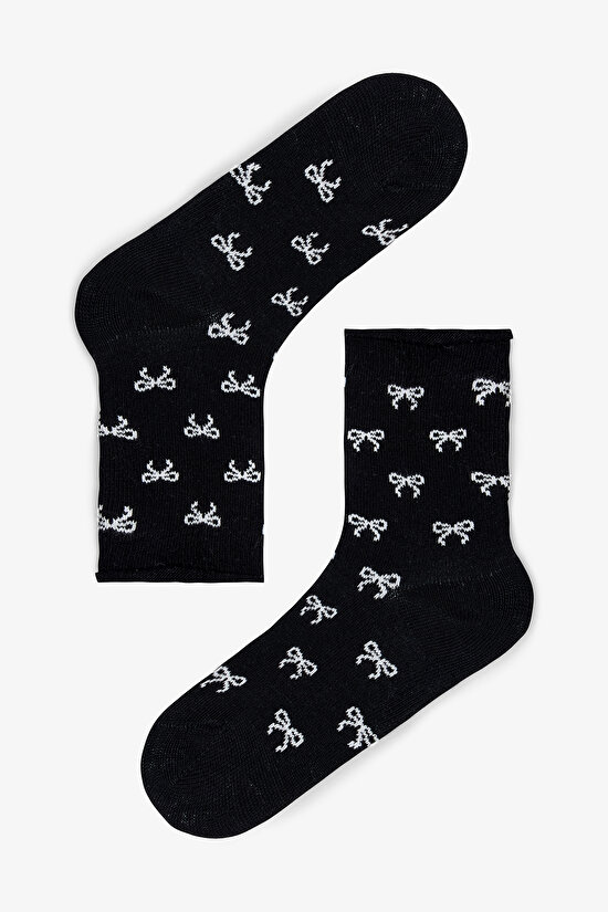 Love Bows Girls Bow-Tie Cotton 4-Pack Socket Socks - 5