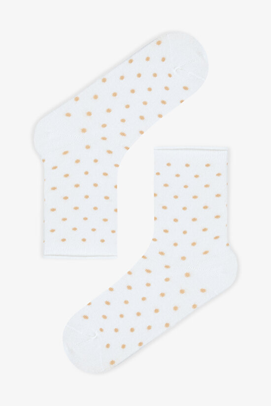 Kahve Bej Relax Dotted 5li Soket Çorap - 6