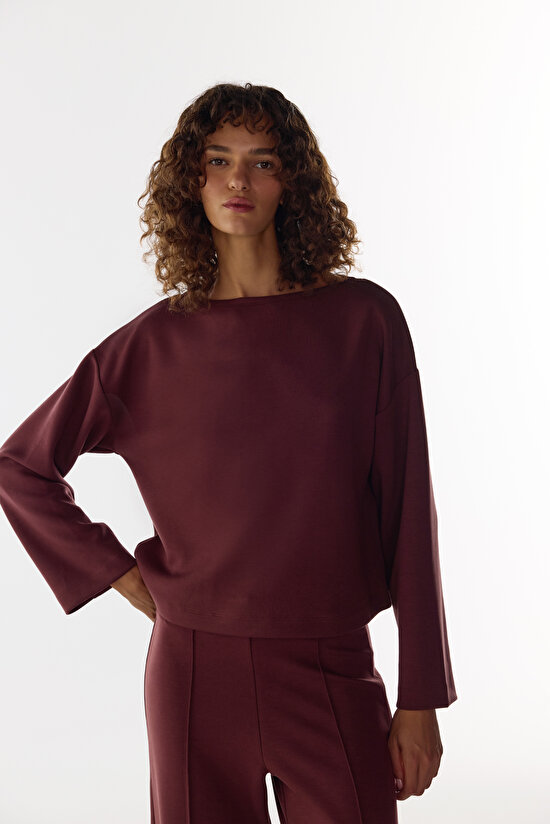Brown Silky Touch Long Sleeve Long Sleeve Blouse - 2