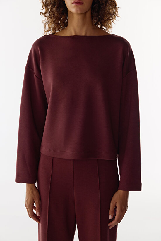 Brown Silky Touch Long Sleeve Long Sleeve Blouse - 3