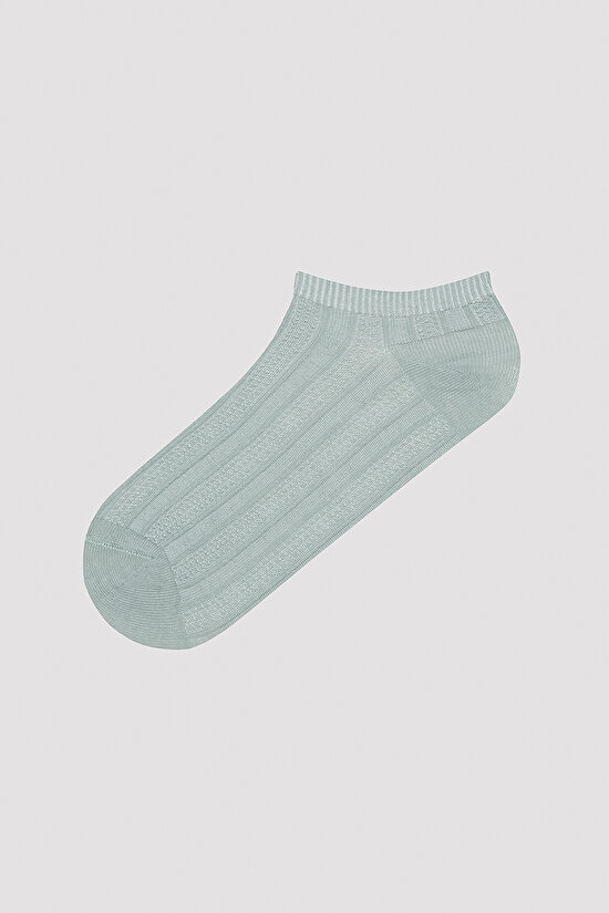 Soft Colored Jacquard 3lü Patik Çorap - 2