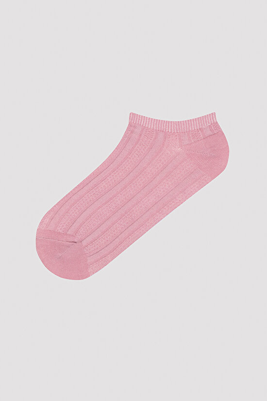 Soft Colored Jacquard 3lü Patik Çorap - 3