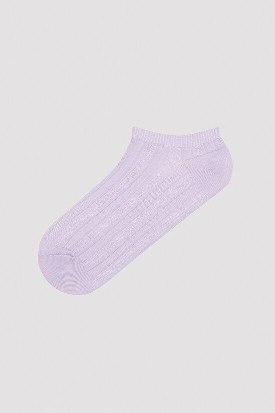 Soft Colored Jacquard 3lü Patik Çorap - 4