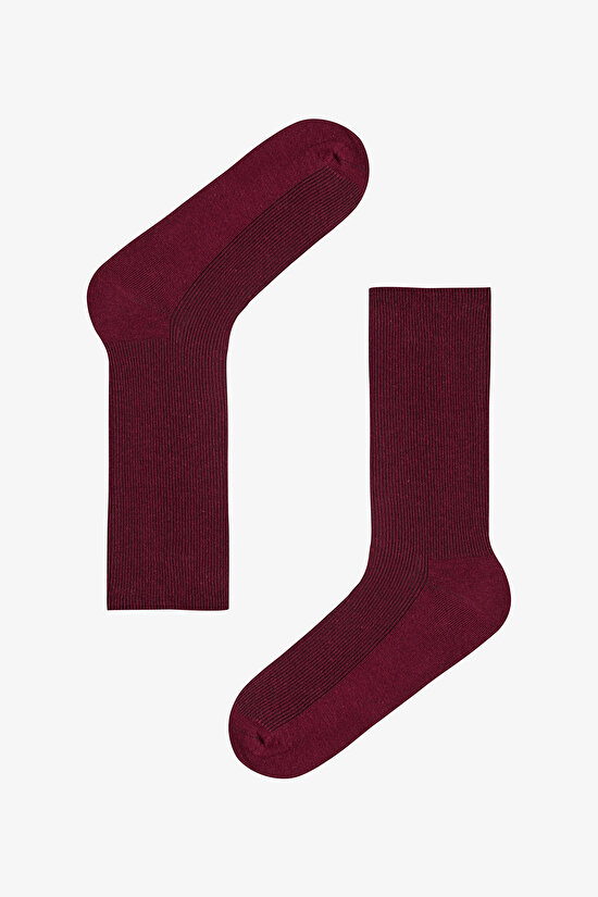 5 Çift Pamuklu Ribli Renkli Soket Çorap - 5