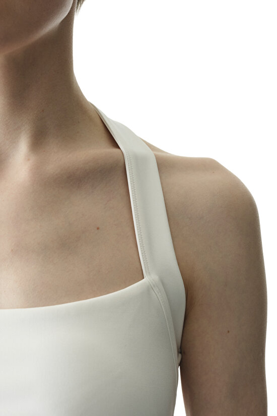 White Halter Neck Top - 3