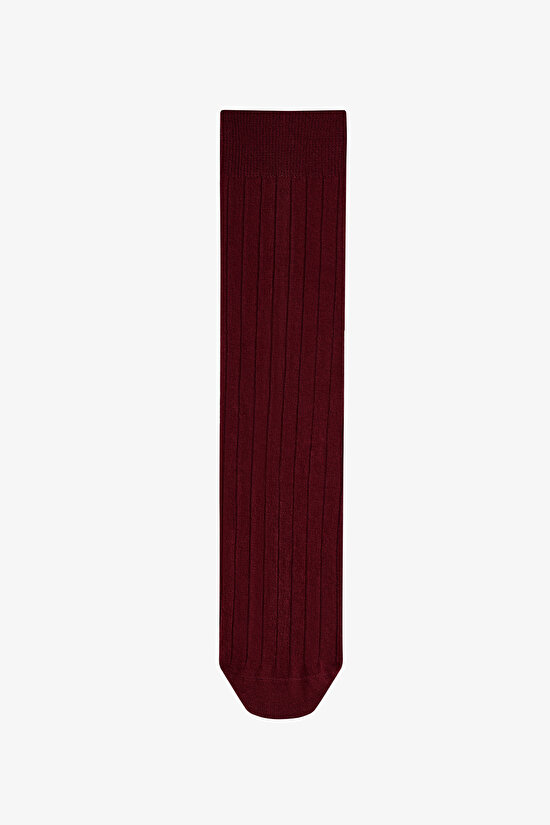 Brown Burgundy Cool Ribbed Jacquard 2 Pack Ankle Socks - 2