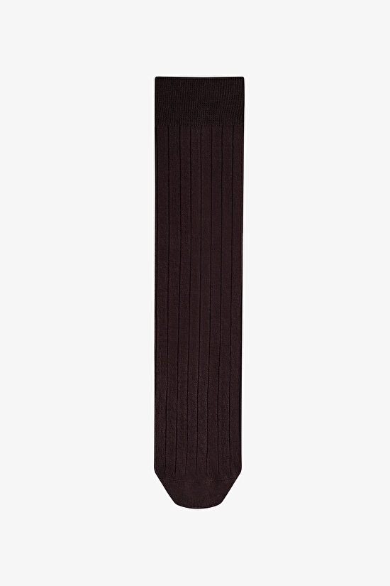 Brown Burgundy Cool Ribbed Jacquard 2 Pack Ankle Socks - 3