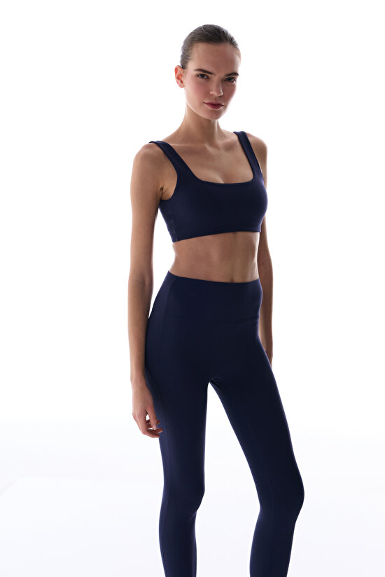 Lacivert Kare Yaka Spor Sütyeni - 3