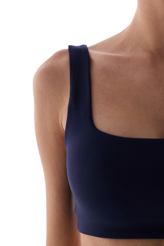 Lacivert Kare Yaka Spor Sütyeni - 4