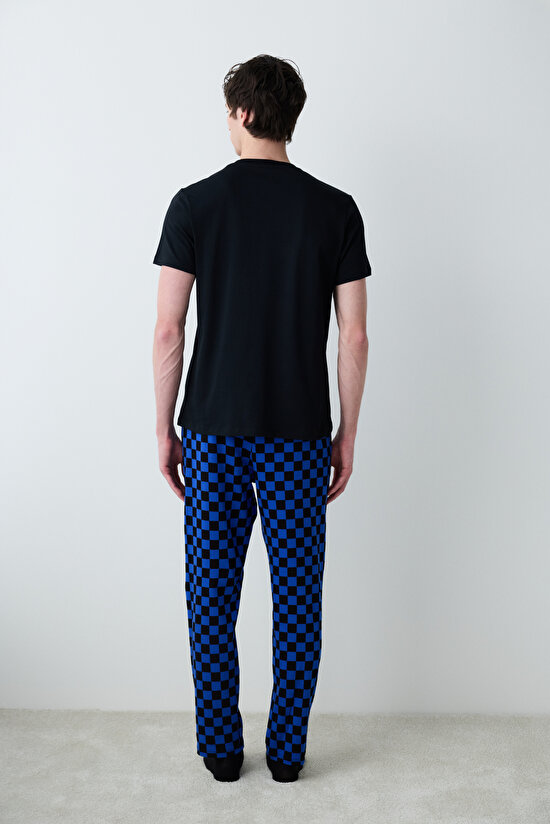 Erkek Make Coffee Çok Renkli Pantolonlu Cepli Pijama Takımı - 5