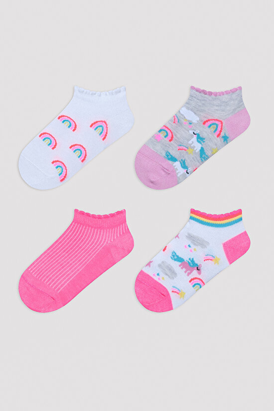 Girls Rainbow 4in1 liner Socks - 1