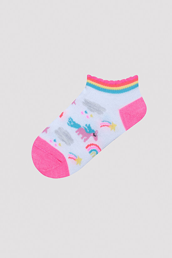 Girls Rainbow 4in1 liner Socks - 4