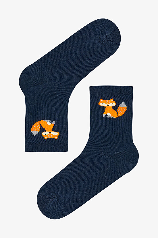 Çok Renkli Erkek Çocuk Foxy Stripe 4lü Soket Çorap - 5