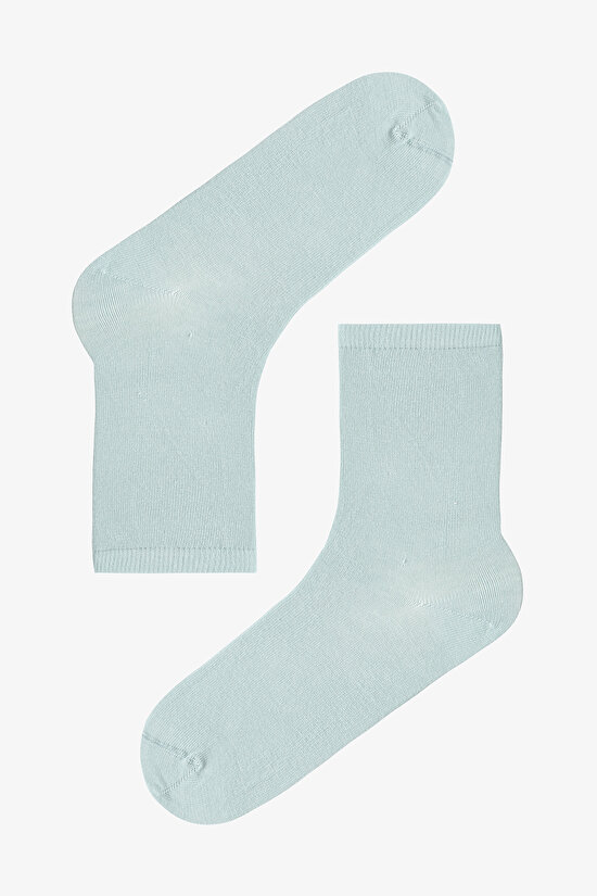 5 Çift Pamuklu Karışık Çizgi Desenli Soket Çorap - 4