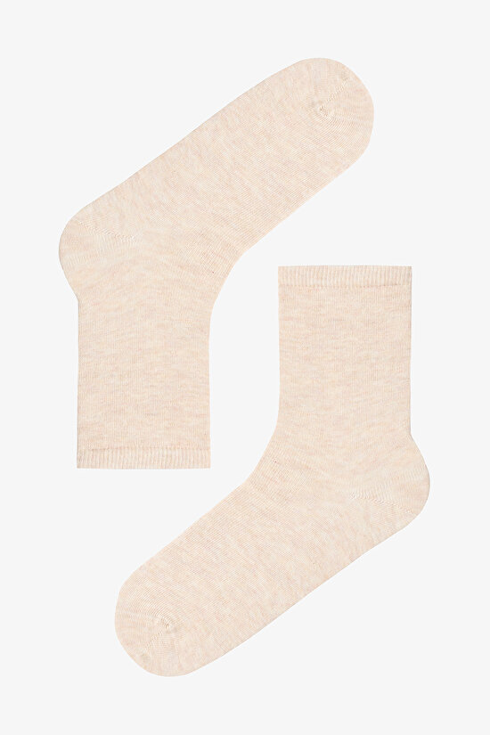 5 Çift Pamuklu Karışık Çizgi Desenli Soket Çorap - 6